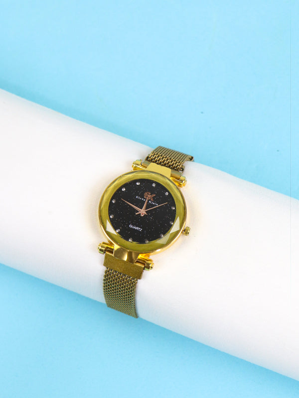 WW24 Stylish Wrist Watch for Women EK Golden