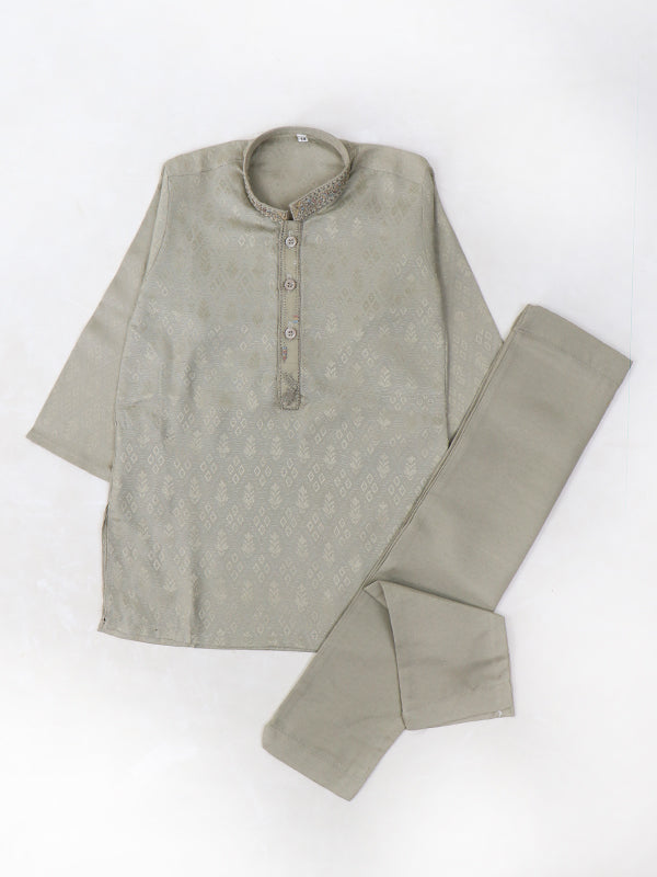 BKS05 AM Kurta Pajama Suit 2Yrs - 14Yrs Khaki