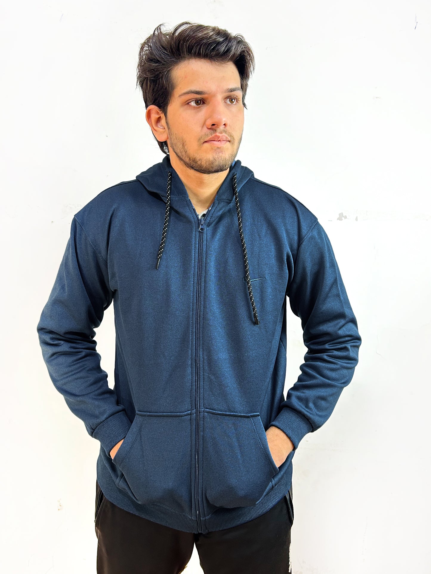 Blue Zipper Hoodie For Men MG MH18