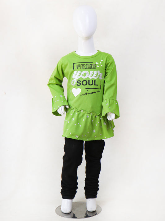 GTS08 SK Full Sleeves Girls T-Shirt 1Yr - 4Yrs Soul Green