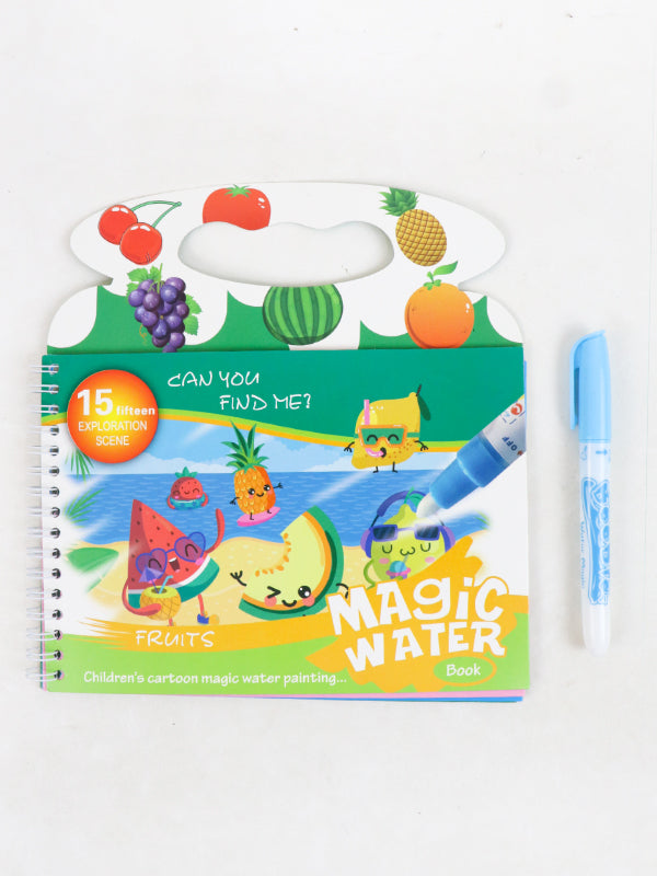 Magic Water Book for Kids Fruits Green