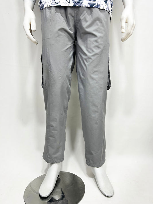 Stone Grey Cotton Trouser For Men MT176