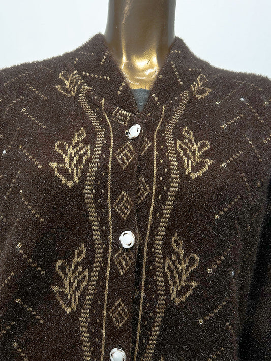 Brown Full Sleeves Sweater For Women WSW120