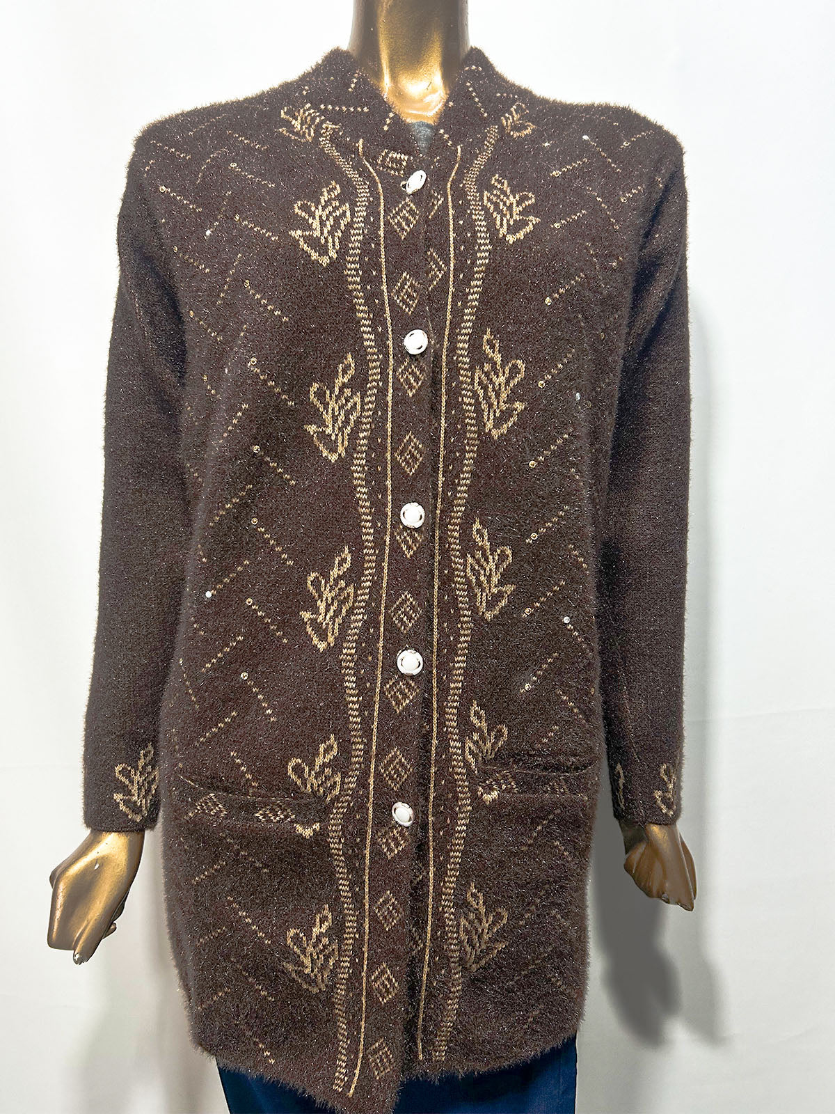 Brown Full Sleeves Sweater For Women WSW120