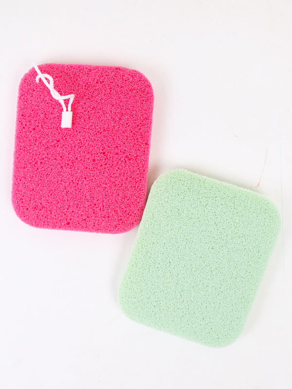 Pack Of 2 Makeup Sponge Beauty Blender Puff Square Multicolor