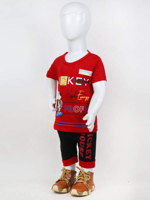BS27 RG Kids Suit 1Yr - 4Yrs Mickey Red