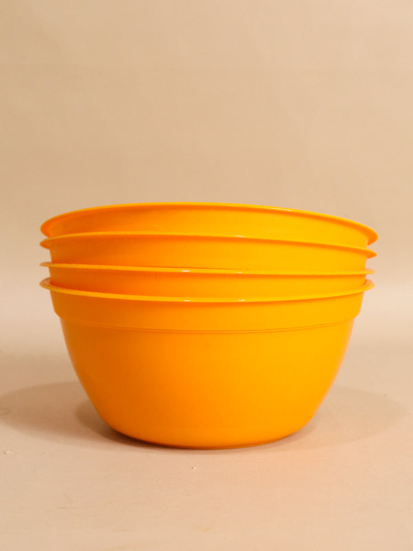 Yellow Pack Of 4 Plastic Bowls MB13