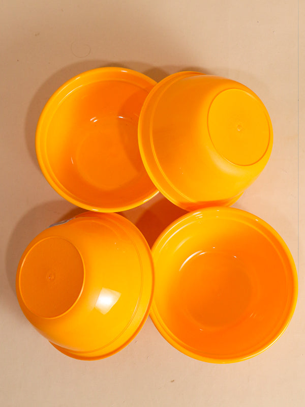 Yellow Pack Of 4 Plastic Bowls MB13