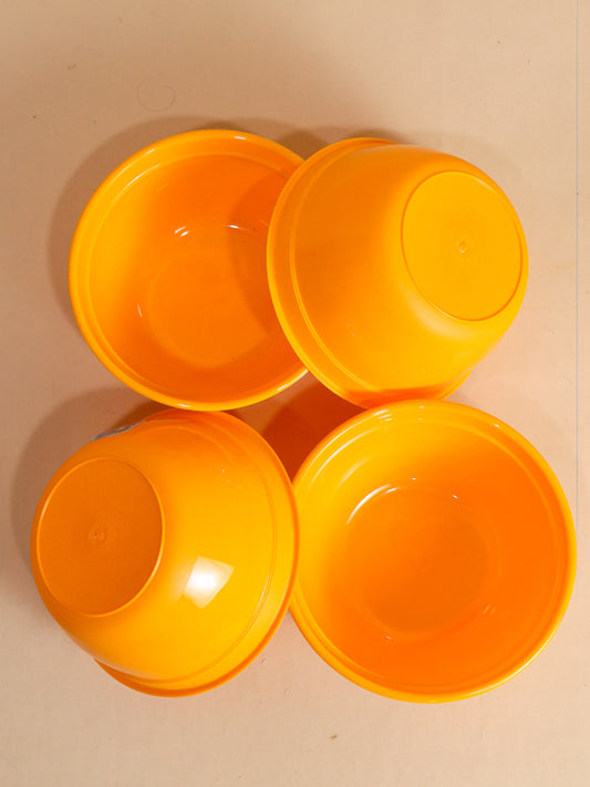 Yellow Pack Of 4 Plastic Bowls MB13