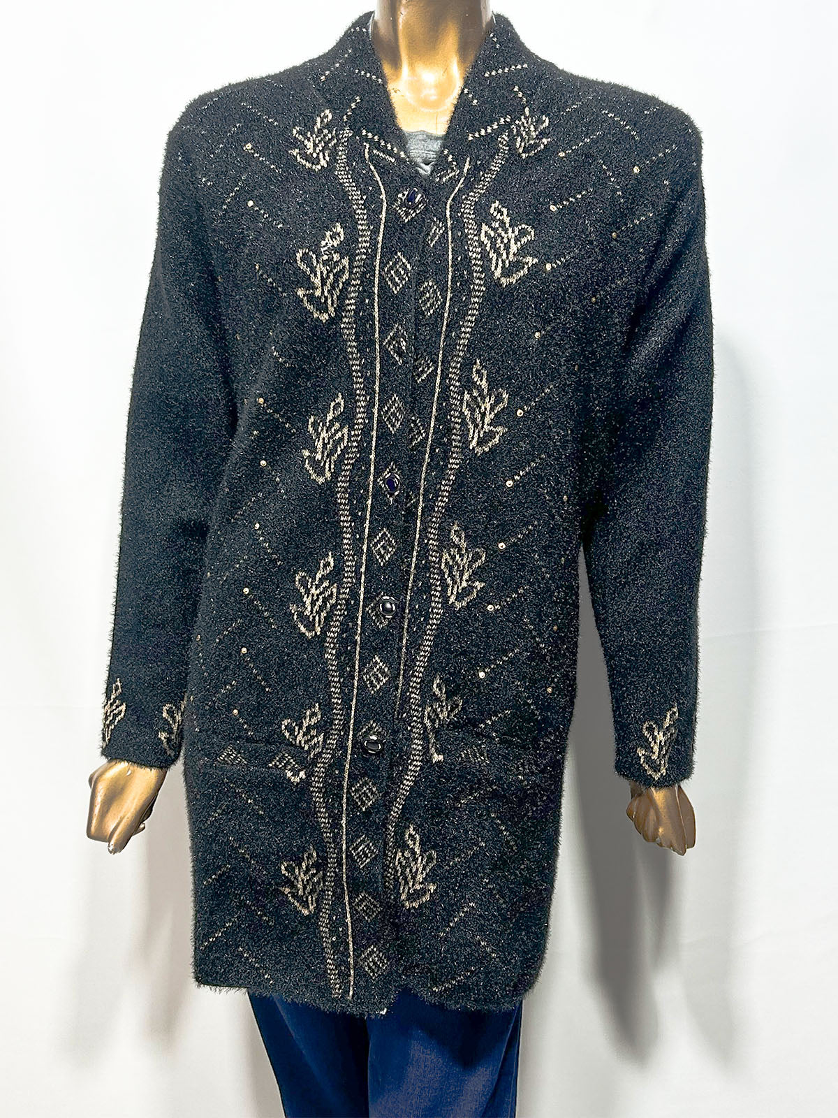 Black Full Sleeves Sweater For Women WSW123