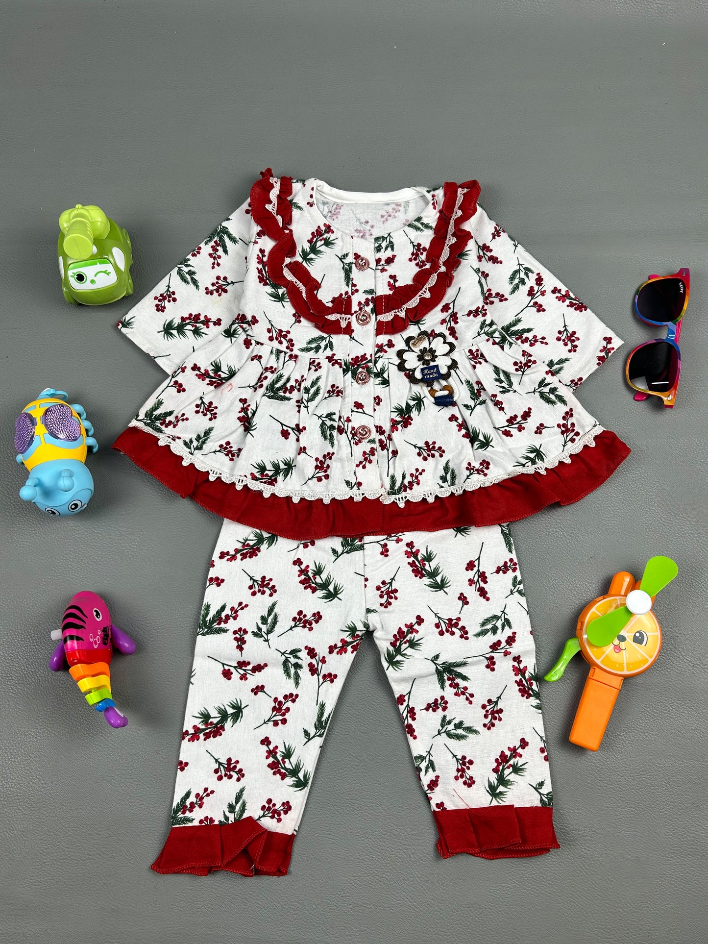 3Mth - 9Mth Red Baby Suit For Newborn NBS247