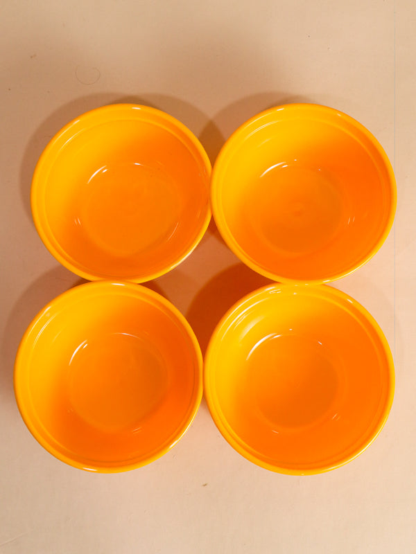 Yellow Pack Of 4 Plastic Bowls MB13