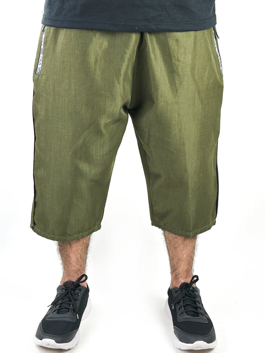 Dark Green Cargo 3-QTR Short for Men AA MS123