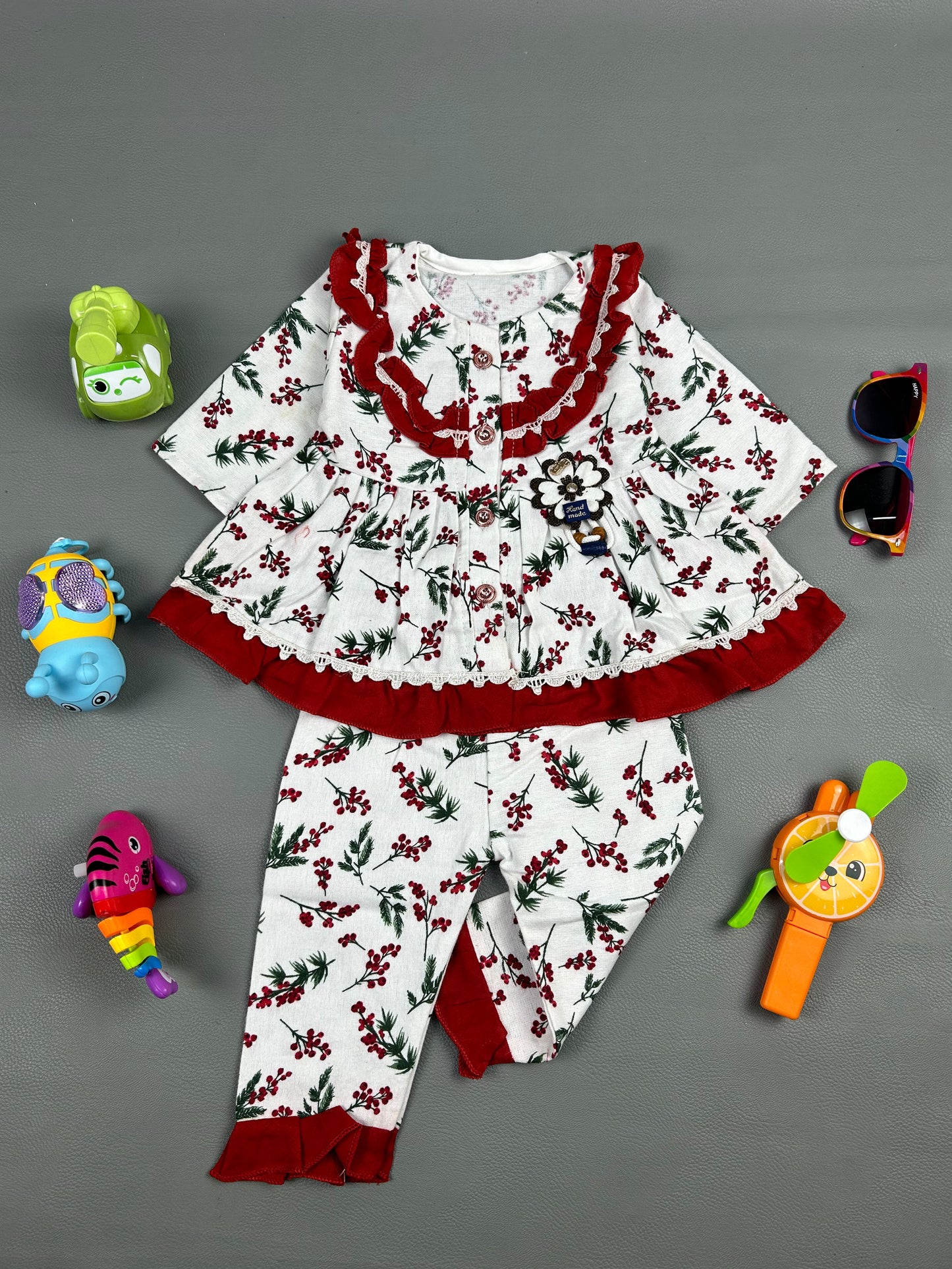 3Mth - 9Mth Red Baby Suit For Newborn NBS247