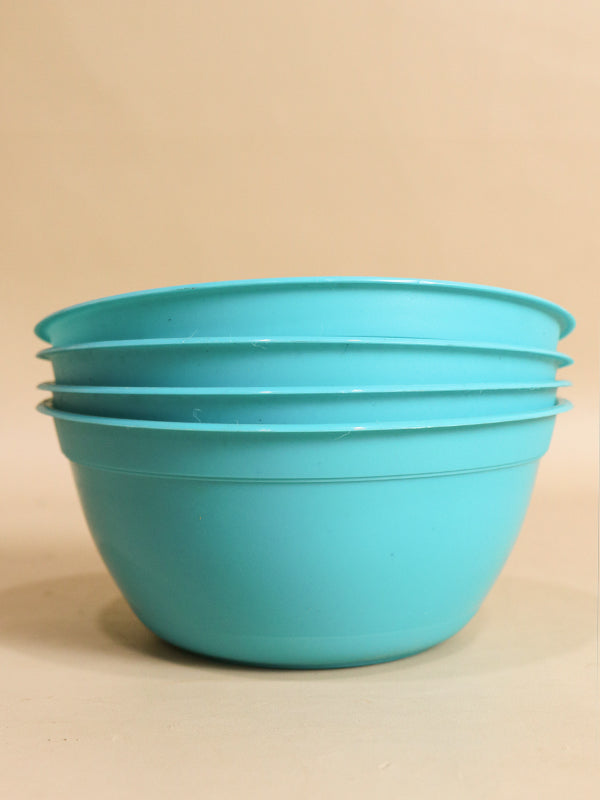 Turquoise  Pack Of 4 Plastic Bowls MB13