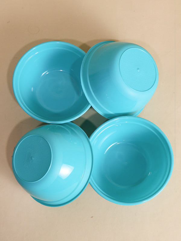 Turquoise  Pack Of 4 Plastic Bowls MB13