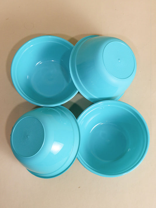 Turquoise  Pack Of 4 Plastic Bowls MB13