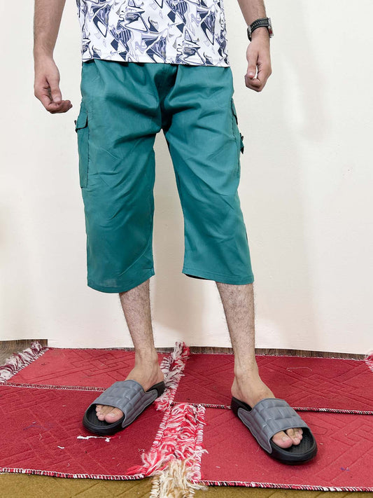 Green Cargo 3-QTR Cotton Short for Men MS126