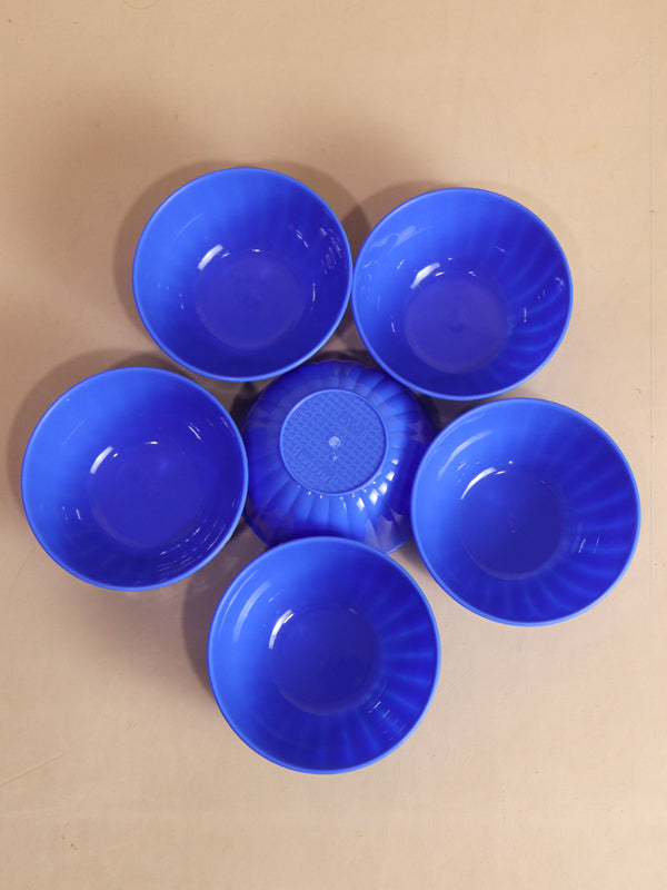 Blue Pack Of 6 Plastic Bowls MB14