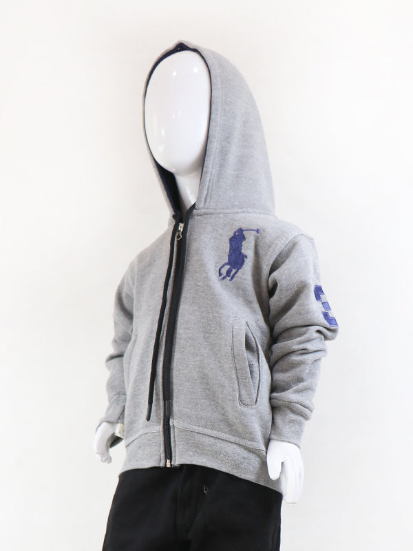 KH12 Kids Zipper Hoodie 2.5Yrs - 8Yrs Polo Grey