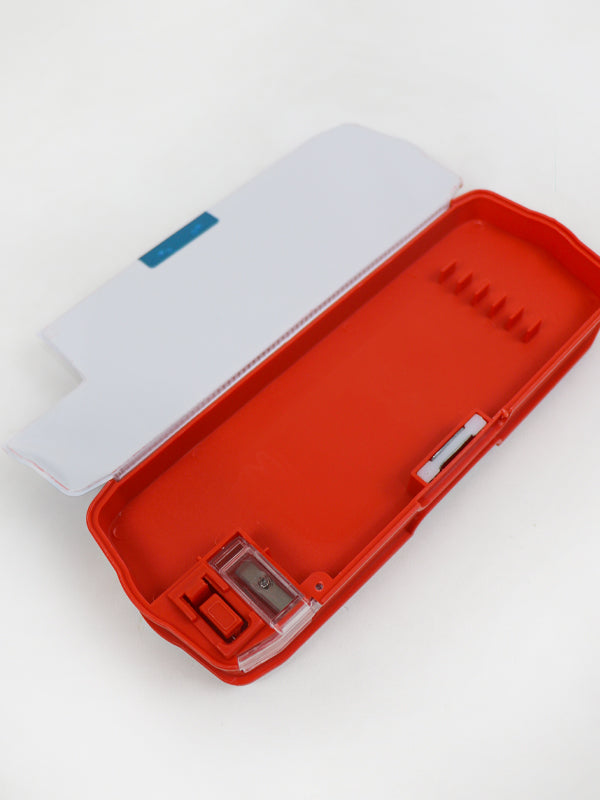 PB17 Pencil Penceil Box with Sharpeners For Kids Red