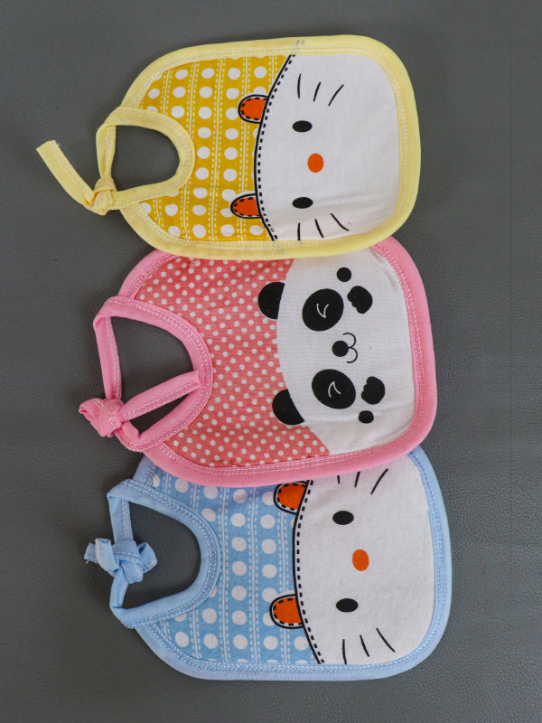 Pack Of 3 Soft and Absorbent Bibs for Newborns D-09