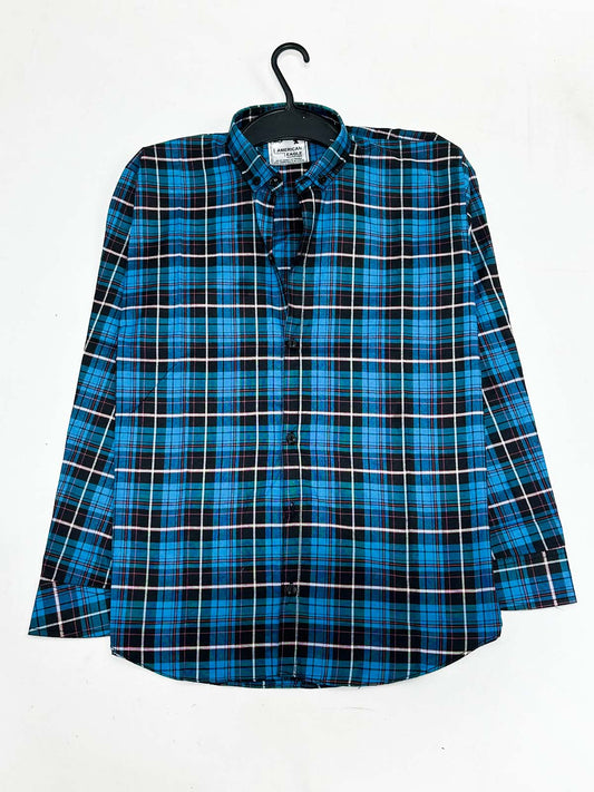 Blue Checks Casual Shirt For Men MCS133