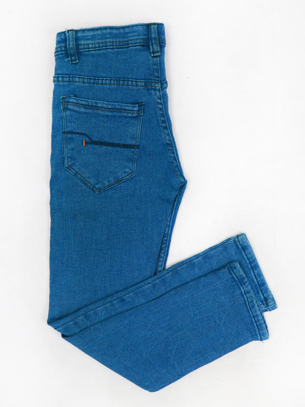 BJ05 SI Boys Stretchable Denim Jeans 12Yrs - 16Yrs Blue