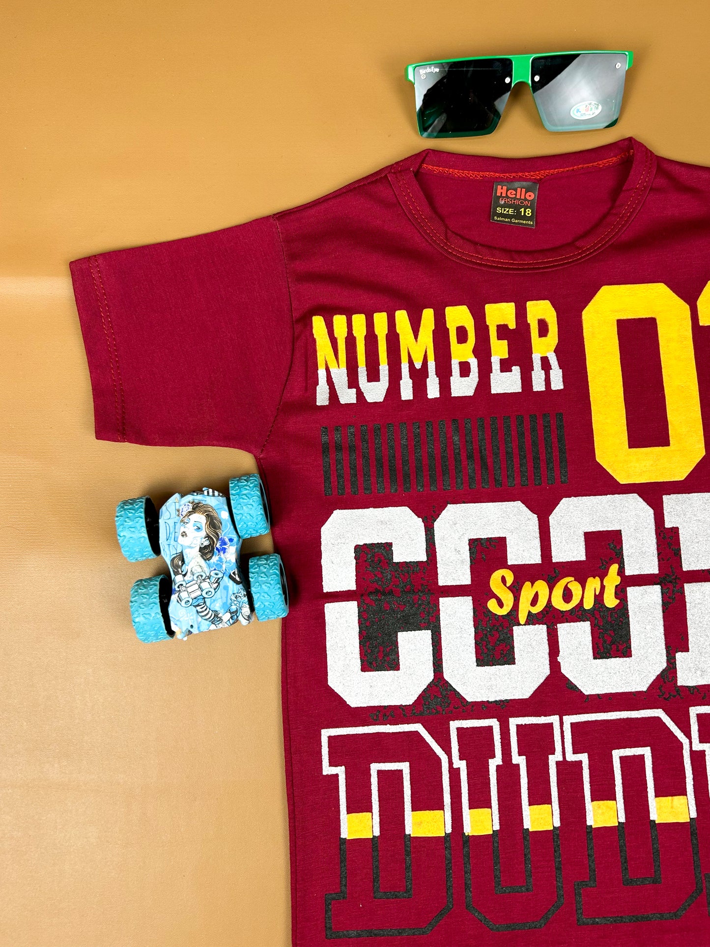 4Yrs - 9Yrs Cool Maroon T-Shirt For Boys BTS24