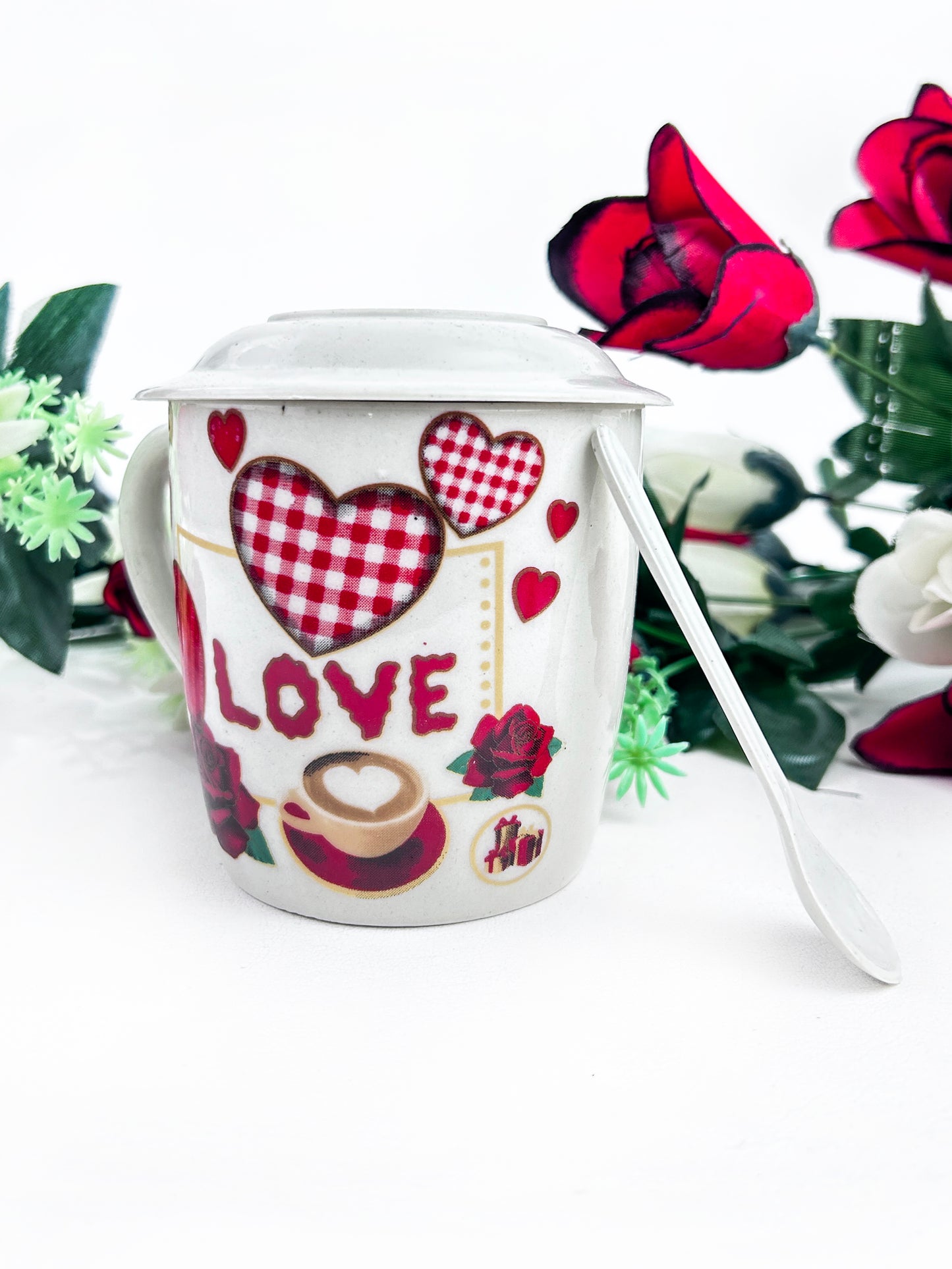 Coffee Mug with Spoon & Lid Set CM33