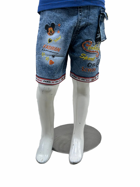 1.5Yrs - 4Yrs Fashion Blue Denim Jeans Short For Boys BJS07