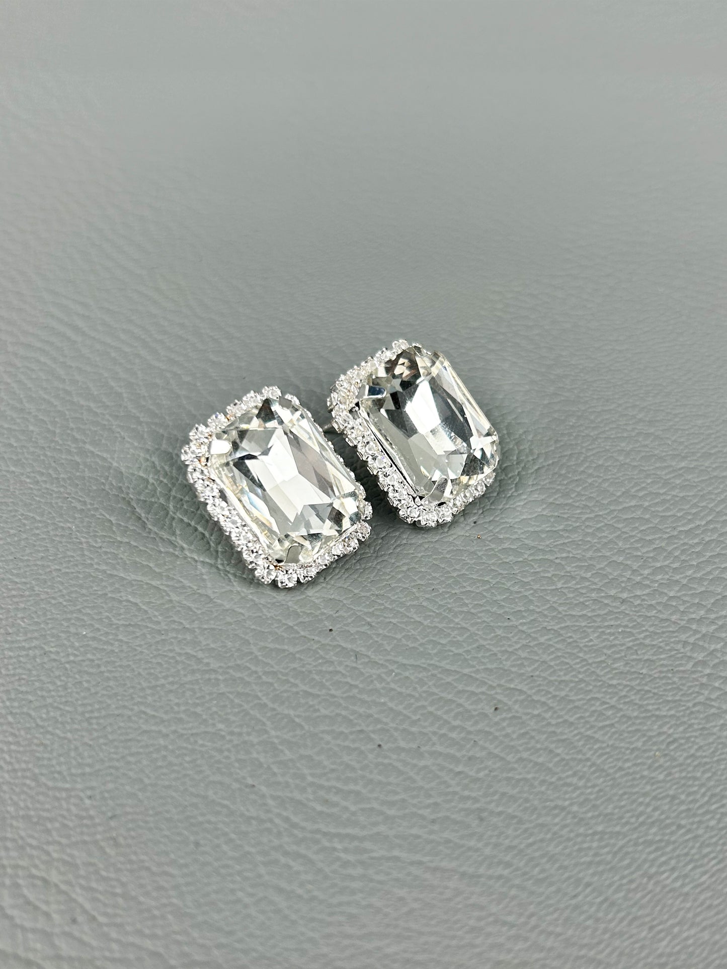 Silver Square Earrings For Women/Girls WER05