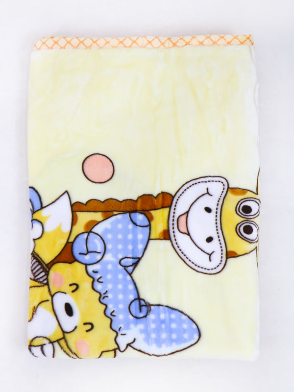 NBHB03 BB Newborn Hooded Blanket Giraffe Light Yellow