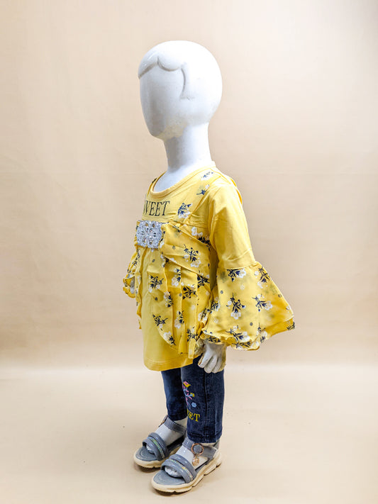 2Yr - 5Yrs Sweet Yellow Suit For Girls BG GS66