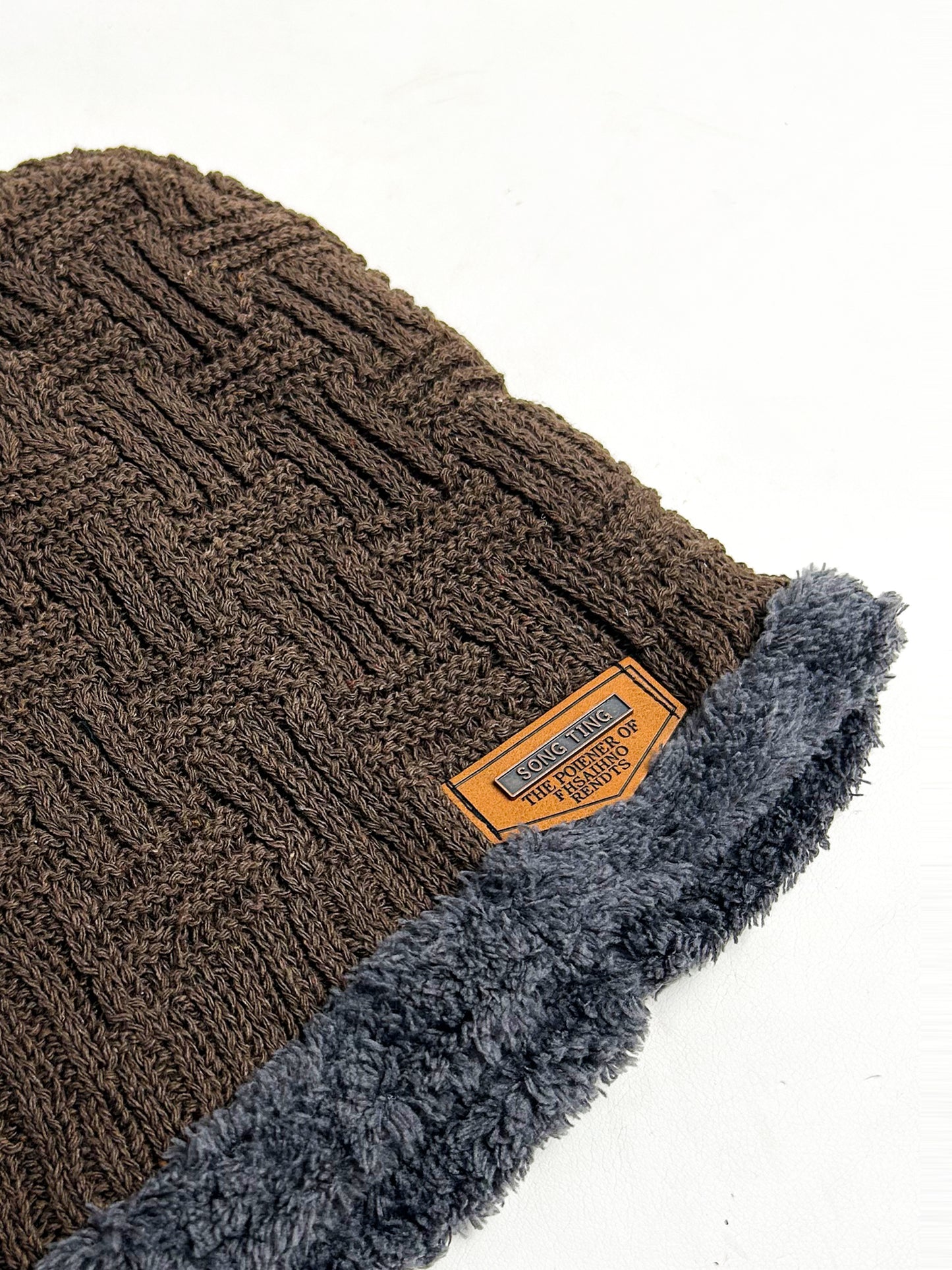 Brown Multidesign Beanie Winter Cap For Men BWC04