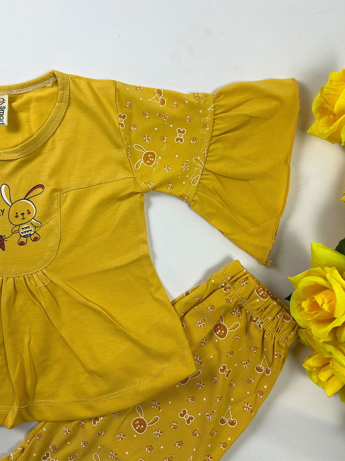 1Yr - 4Yrs Yellow Suit For Girls GS573