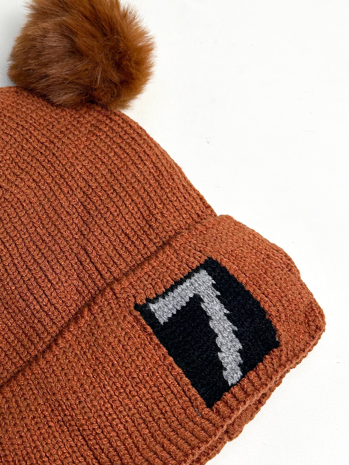 Brown Beanie Winter Caps For Kids/Unisex Winter Hat/Warm Knitted Beanie for Kids KWC18