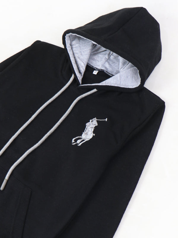 KH11 Kids Pullover Hoodie 4Yrs - 9Yrs Polo Black