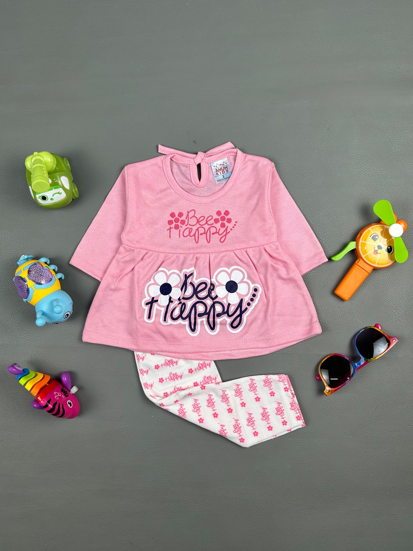 3Mth - 9Mth Be Happy Pink Baby Suit For Newborn NBS250