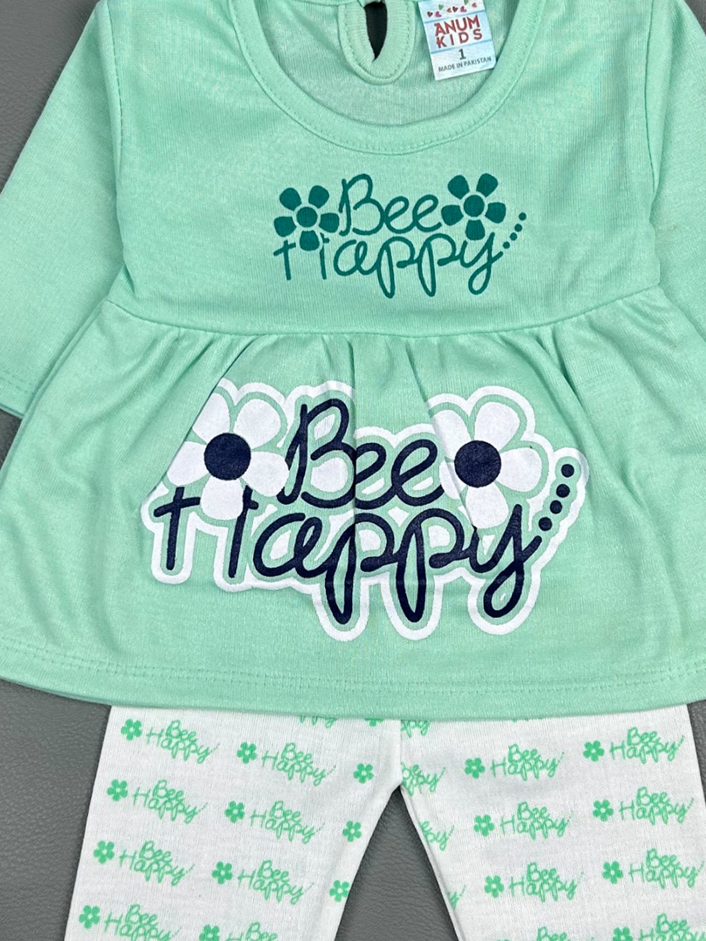 3Mth - 9Mth Be Happy Light Green Baby Suit For Newborn NBS251