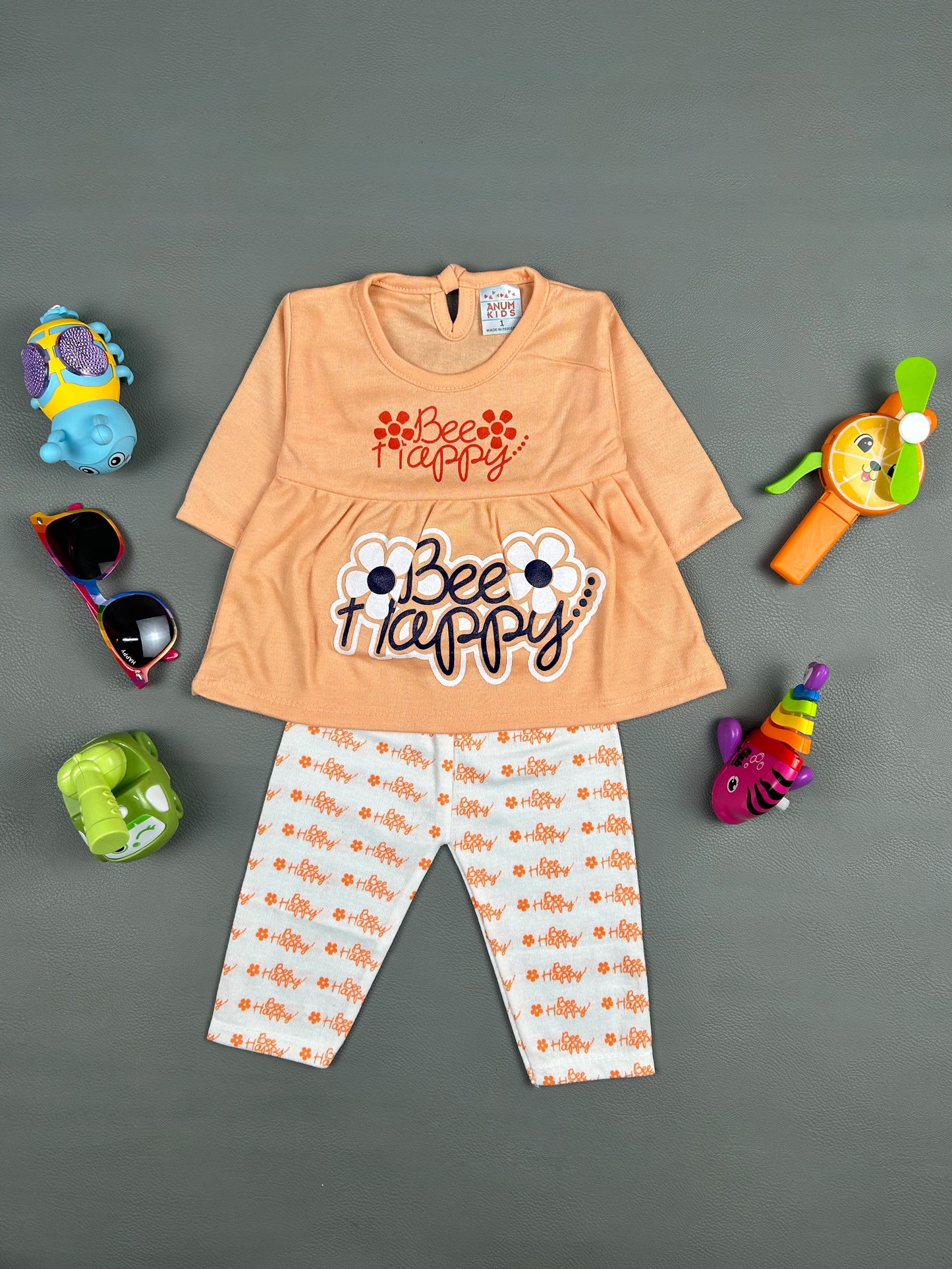 3Mth - 9Mth Be Happy Light Orange Baby Suit For Newborn NBS252