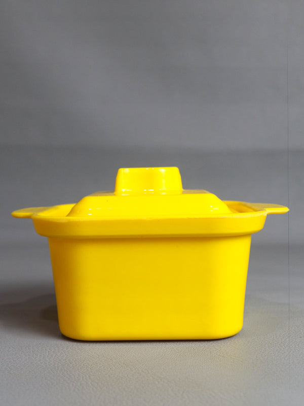 Yellow Melamine Square Shape Mini Bowl