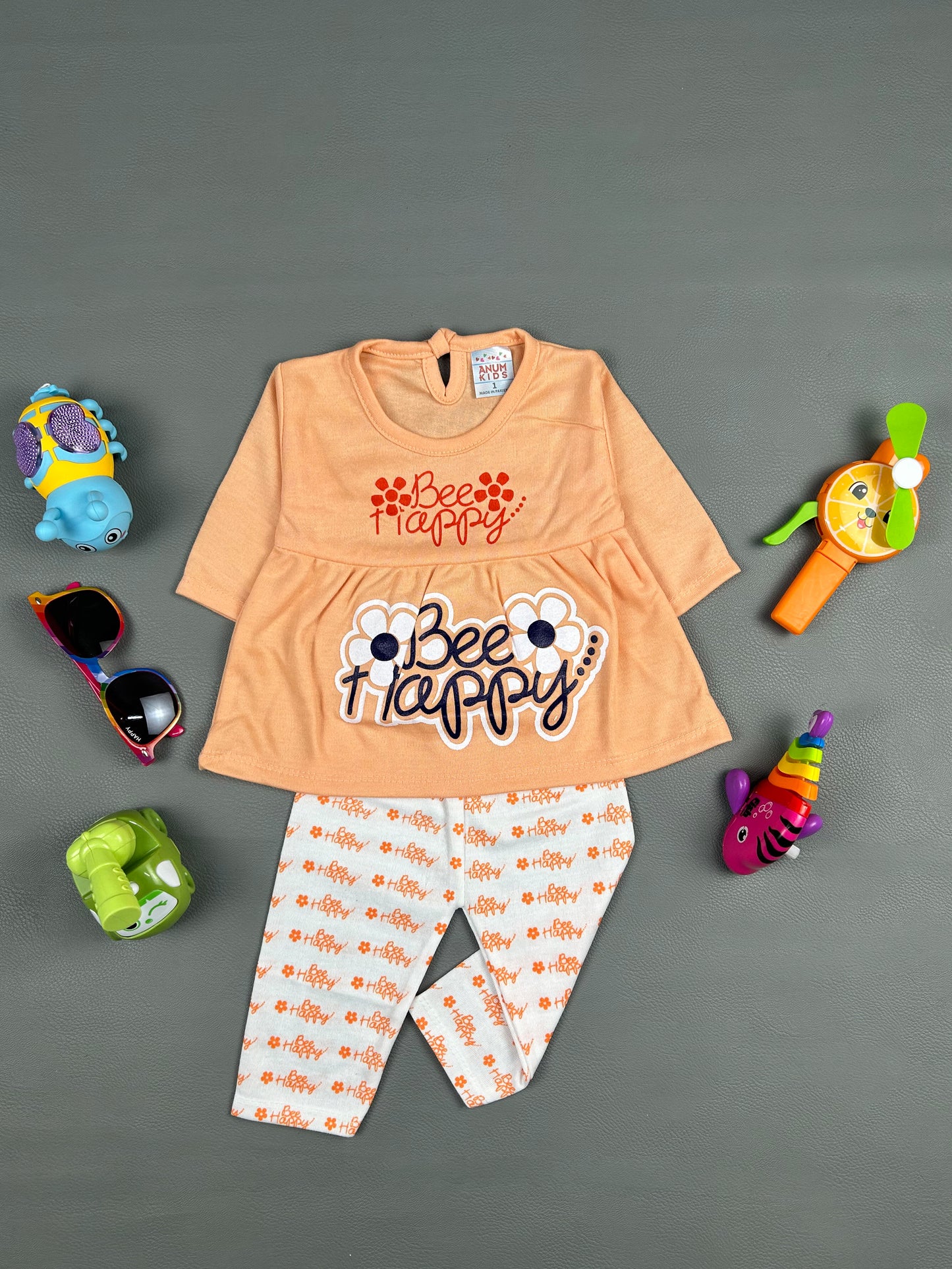 3Mth - 9Mth Be Happy Light Orange Baby Suit For Newborn NBS252