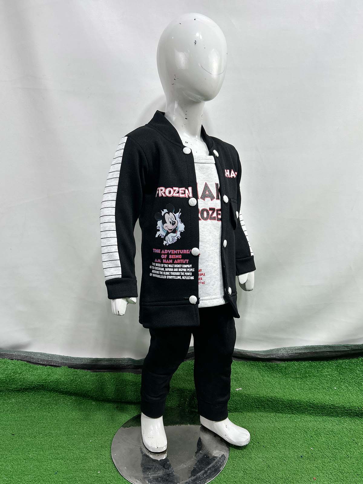 1Yr - 4Yrs Fleece Frozen Black Suit For Kids SF BS569