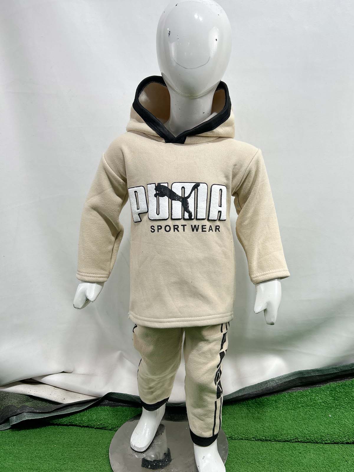 2Yr - 5Yrs Fleece PU Beige Suit For Kids SH BS548