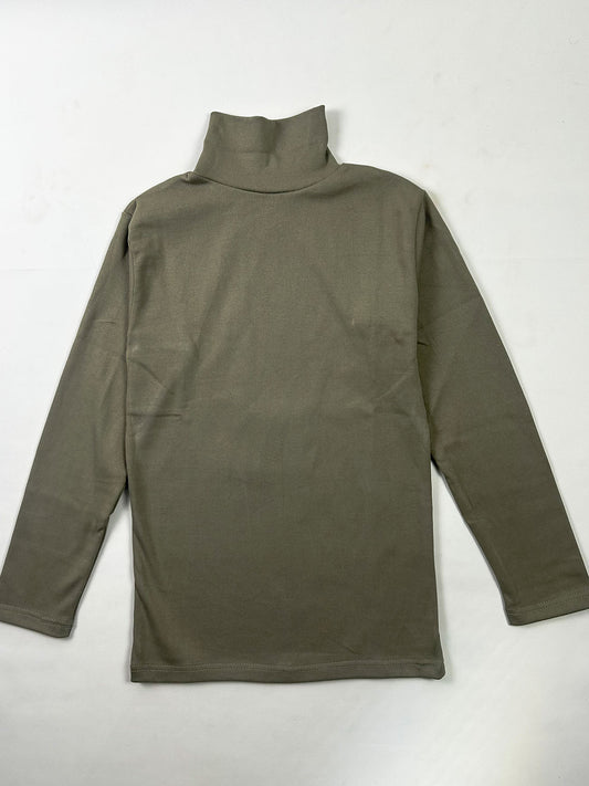 Men's Green Plain High Neck MH13