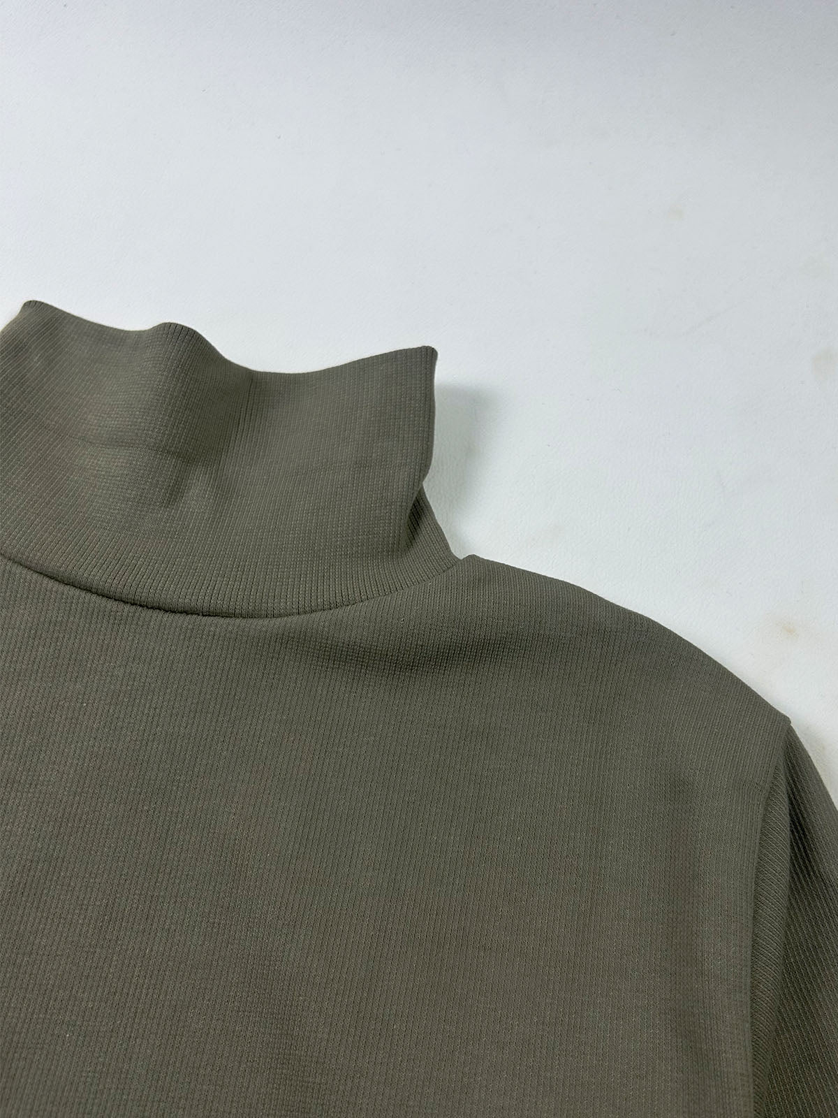 Men's Green Plain High Neck MH13
