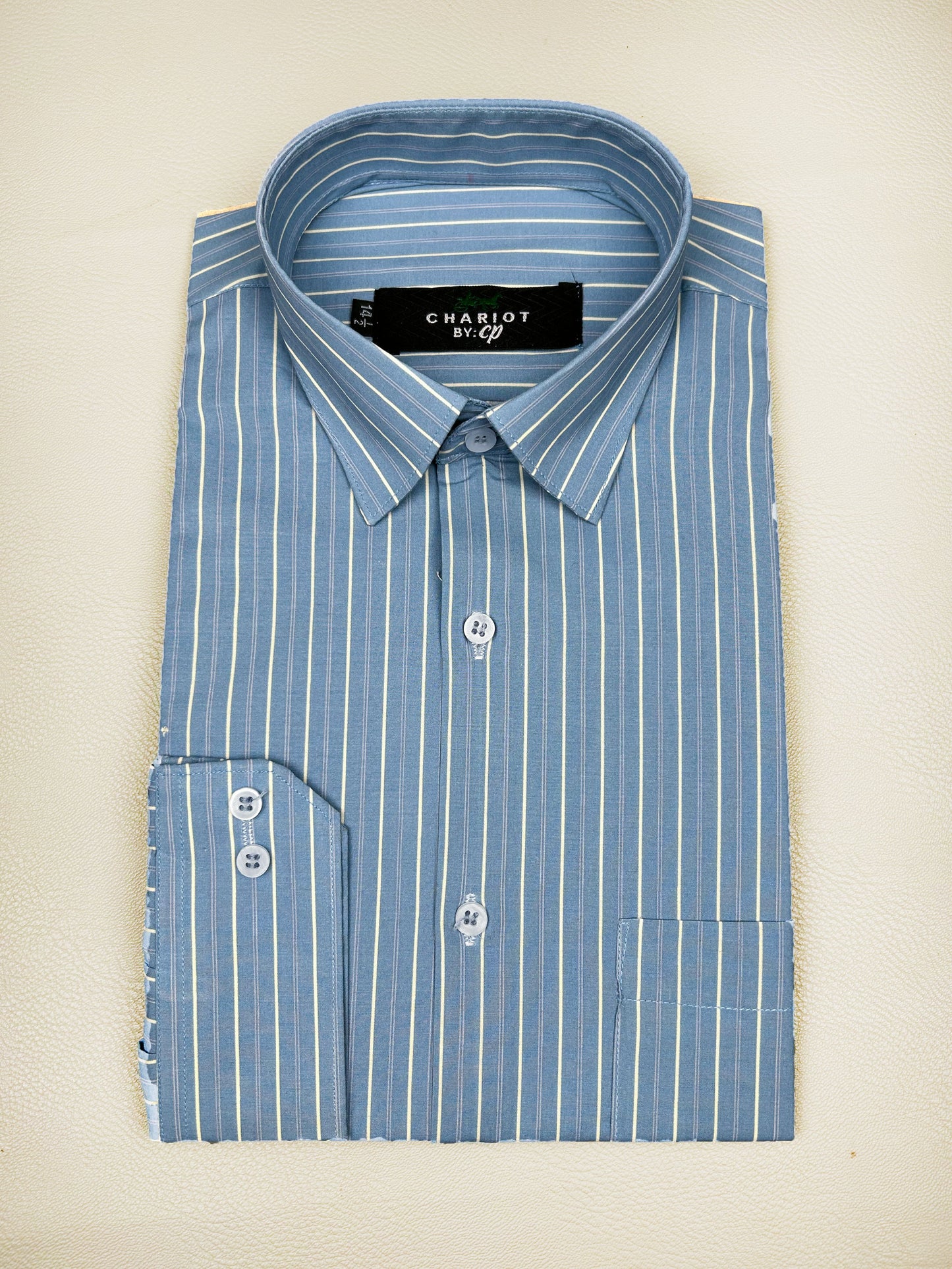 G Blue Lines Formal Dress Shirt For Men MFS166