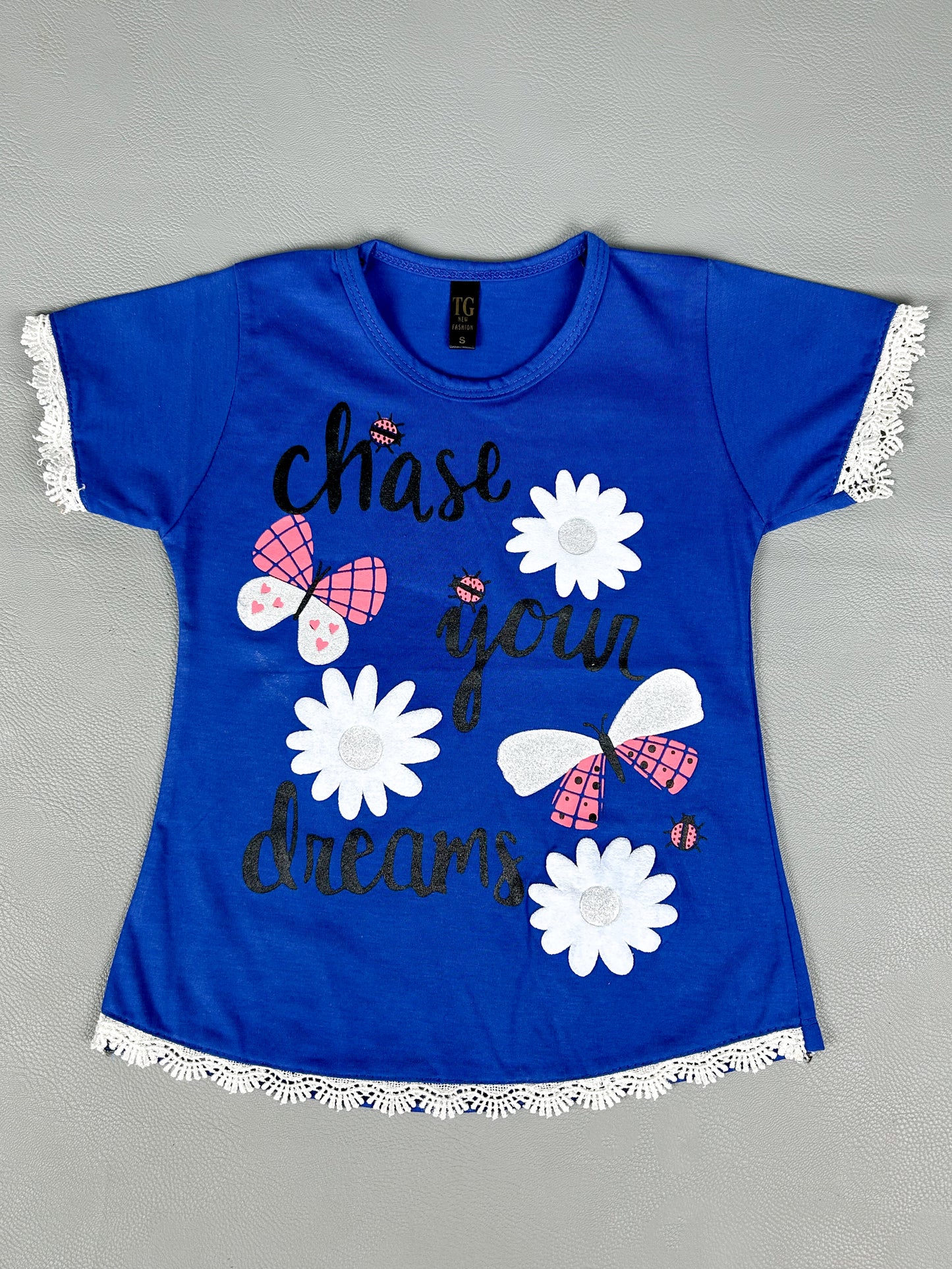 2.5Yrs - 7Yrs Dreams Royal Blue T-Shirt For Girls TB GTS27