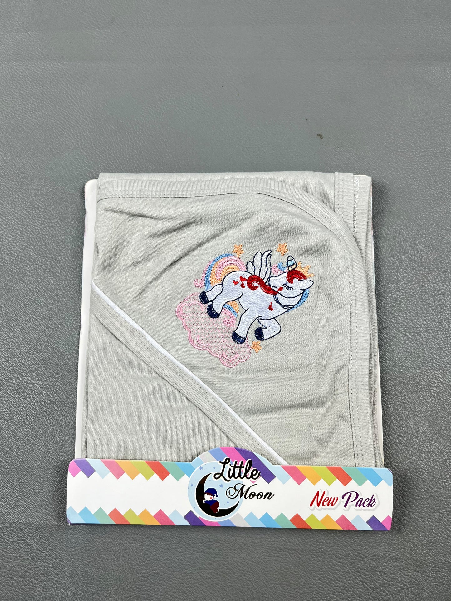 Light Grey Unicorn Wrapping Sheet For Newborn NWS16